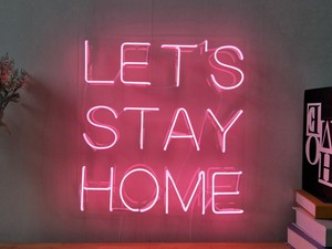 New Let S Stay Home Neon Sign Beer Bar Pub Party Store Room Wall