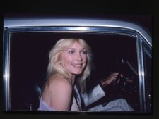 Stella Stevens smiling in car candid 1970's Original 35mm Transparency