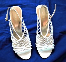 NINE WEST WHITE SLINGBACK SHOES-SIZE 8-ABSOLUTE MINT
