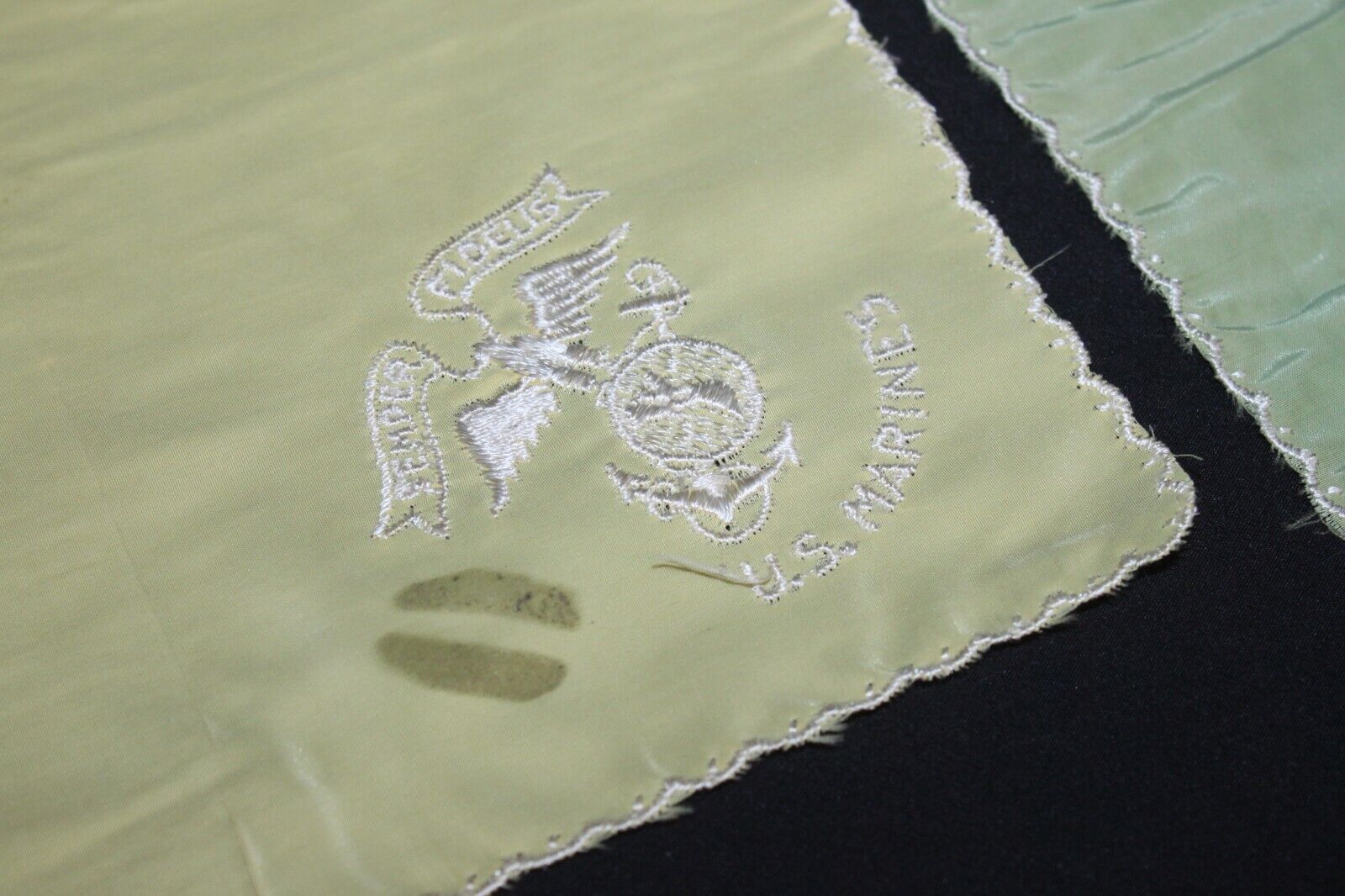 2 Vtg US Marines Embroidered Handkerchiefs Hankie… - image 6