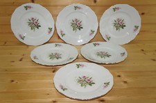Seltmann Theresia Pink Roses 6 Snack or Salad Plates, 7 1/2"