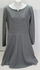 Gap Heather Gray Black Fit Flare  Dress Sweatshirt Material S [34 Bust 32W 37L]