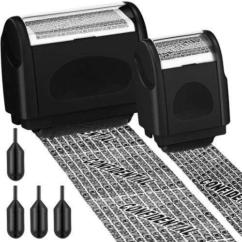 2 Pack Identity Protection Roller Stamps Theft Stamp Confidential Privacy Inf... - Picture 6 of 7
