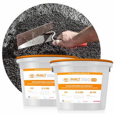 100 kg Kaltasphalt 0-8 mm EASYPHALT PRO Reparaturasphalt Asphalt Kaltmischgut