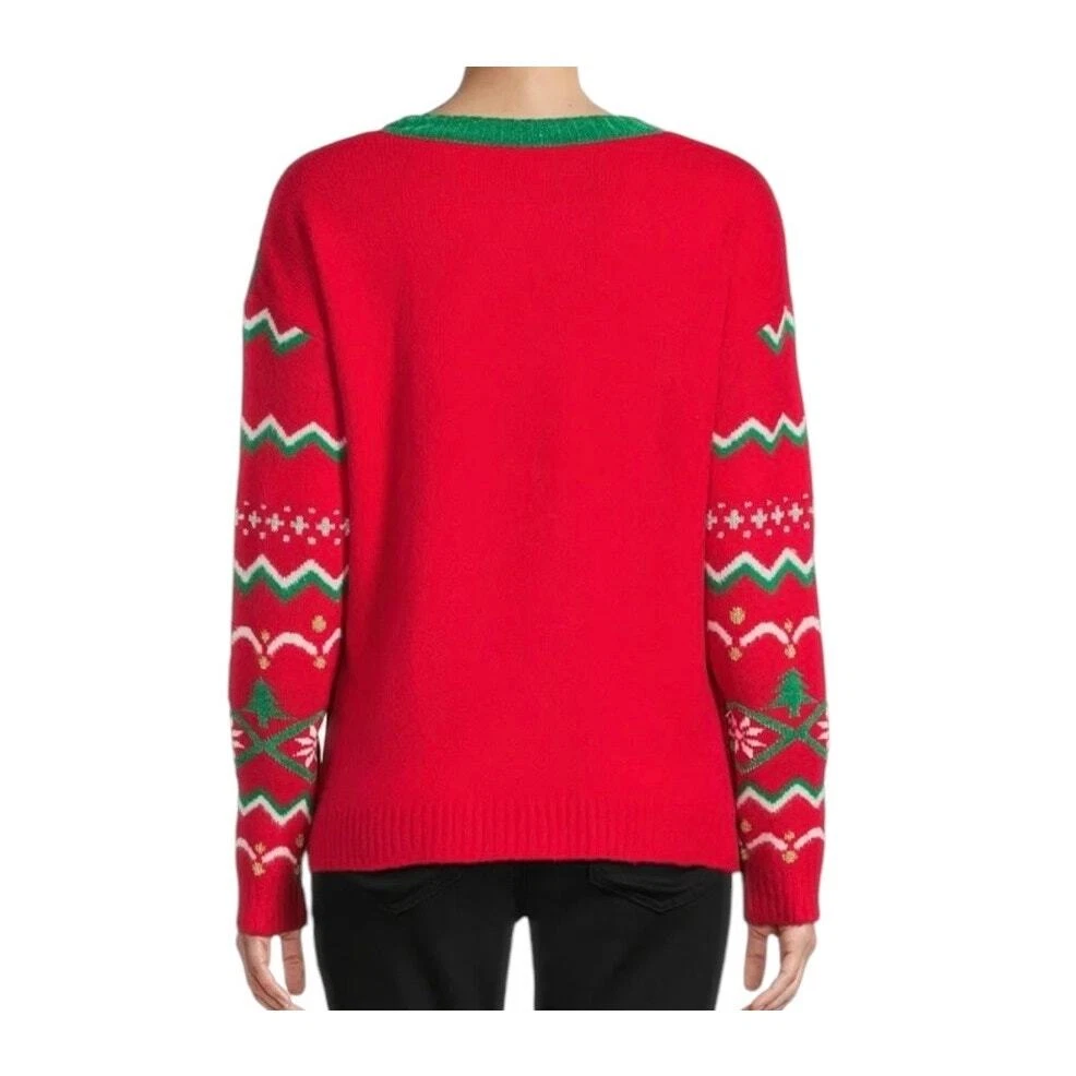 Holiday Time Sequin Ugly MERRY CHRISTMAS Party Sweater 2x