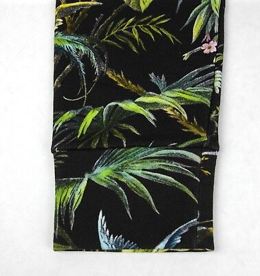 $1200 Gucci Men Black/Green Tropical Jungle Felted Cotton $1200 Gucci Men Black/Green Tropical Jungle Felted Cotton