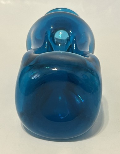 Bottiglia vintage MCM blu Kluk Kluk pizzicata danese Kastrup Holmegaard 5,5" - Foto 6 di 6