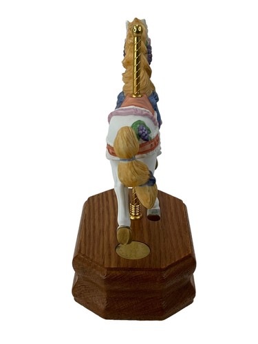 Musical Spinning Carnival Horse by Westland Carousel Collection Grapes Bows etc - 第 6/12 張圖片
