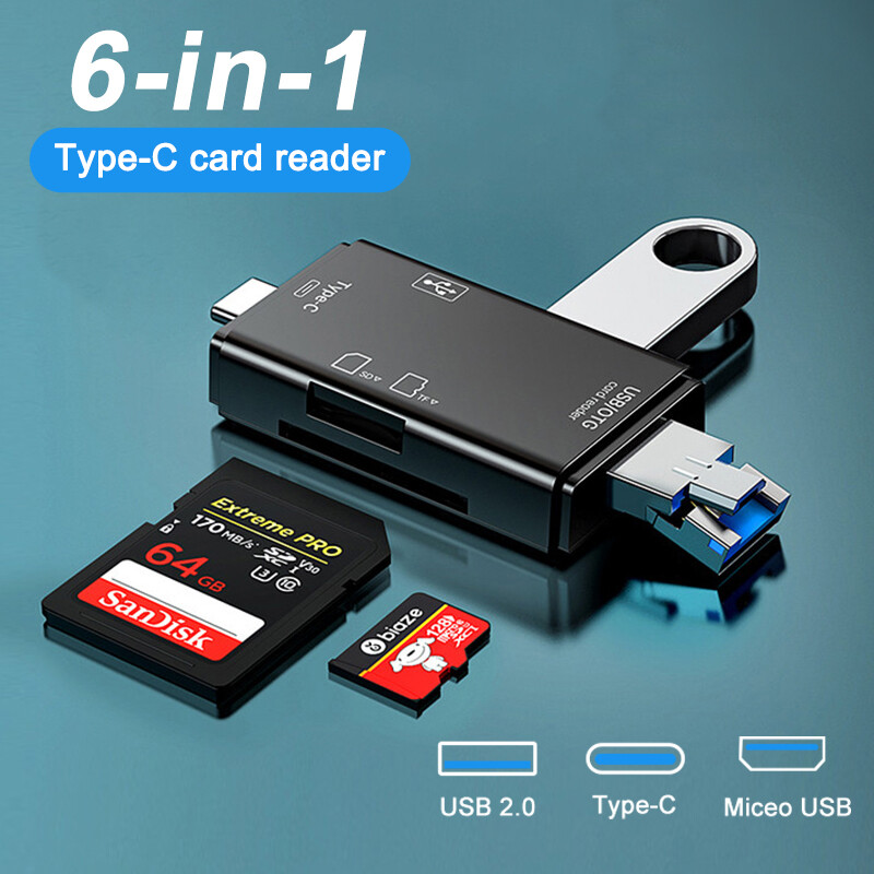 SD Card Reader OTG TF Memory Card Reader Adapter Type C USB 2.0 For Android PC-image
