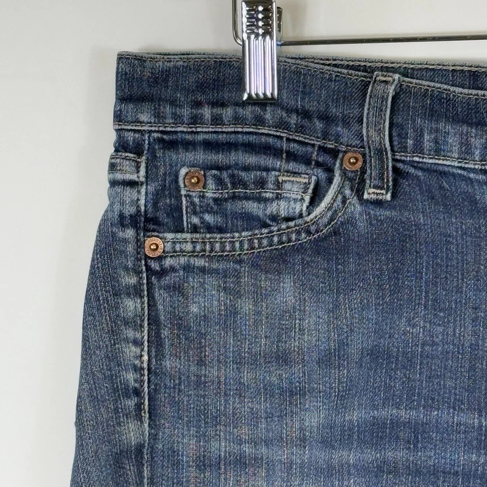 Женские джинсовые шорты Seven For All Mankind 7FAMK с необработанными краями сделай сам с заниженной талией 28 - Изображение 2 из 4