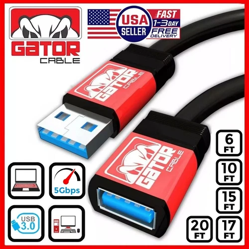 USB 3.0 Extension Cable Male to Female SuperSpeed Powered Data Cord
