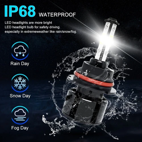 2x 9007/HB5 LED Headlight Bulbs Kit 6500K White High Low Beam Light Super Bright - Picture 13 of 14