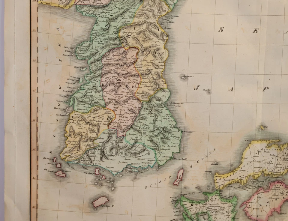 Mapa antiguo "Corea y Japón" John Thomson, 1815 Foto 4 de 4
