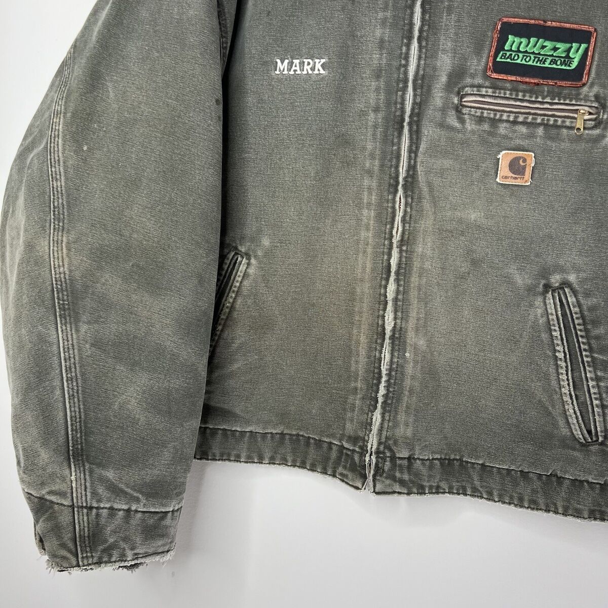 Carhartt J97 MOS Green Blanket Lined Detroit Jacket Made USA Carhartt J97 MOS Green Blanket Lined Detroit Jacket Made USA