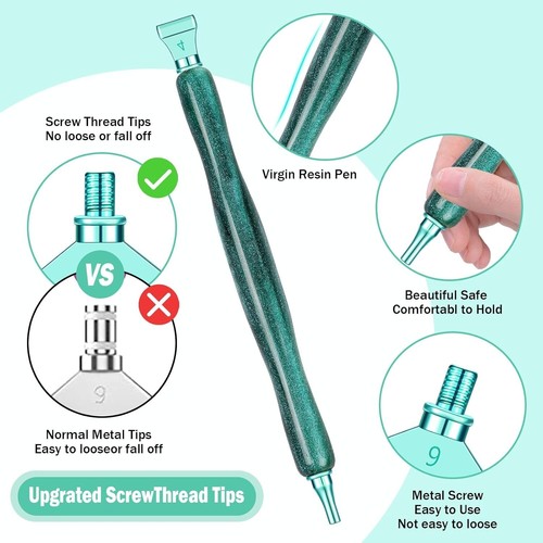 Diamond Painting Stift Metallspitzen Set mit Schraubengewinde - Bild 4 von 7