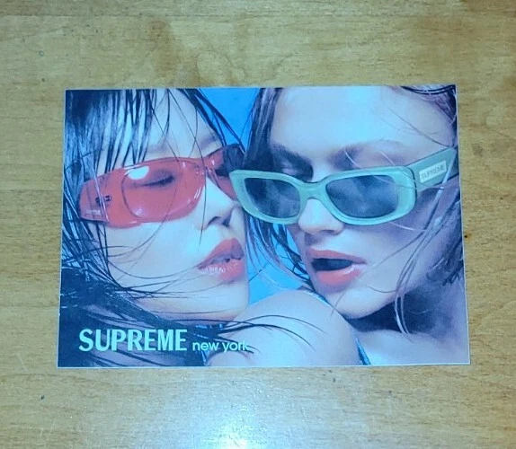 Autocollant lunettes de soleil Supreme SS23 authentique flambant neuf et boîte gratuite autocollant logo rouge