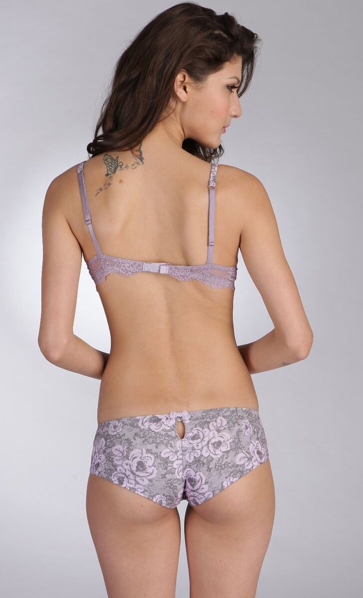 Pierre cardin 1214 push up purple bra set with matching panties 10