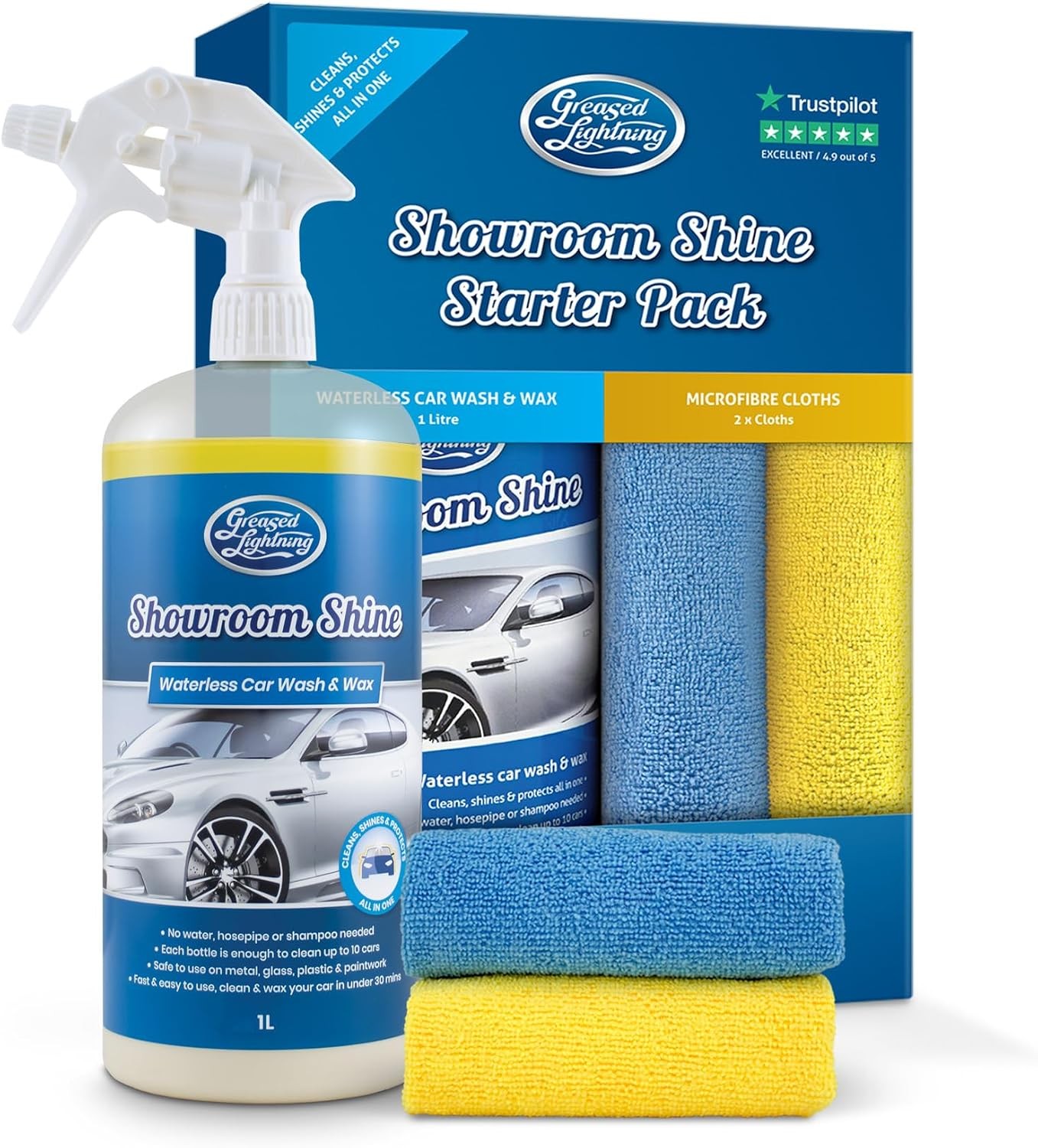 Car Bike Caravan Waterless Wash Wax Greased Lightning Showroom Shine 1 Ltr W001 - Image 5