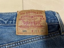 Levi's 501XX Big E Red Selvedge Denim Pants Mens 29x34 USA Vintage