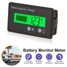 Battery Capacity Monitor LCD Digital Indicator Battery Status Meter 12/24/36/48V