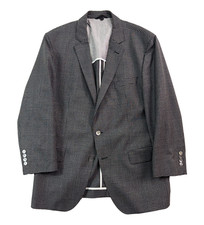 Hugo Boss 46S Slim Hartlay2 Black Gray Check Blazer Jacket Sport Suit Coat
