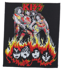 KISS VINTAGE LICK IT UP FIRE BACK PATCH UK 1980'S ERIC CARR VINNIE VINCENT