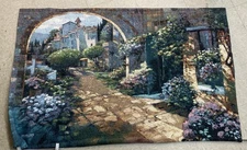 Behrens Villa Cipriani Archway Woven Tapestry 34x53 Art Wall Hanging Rod Pockets