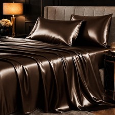 Satin Sheets King, 4-Piece 14-Inch Deep Pocket Sheet Set