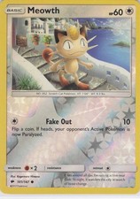 2017 Meowth Common SM - Burning Shadows 101/147 NM Reverse Holo LP-NM