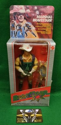 BRAVESTARR, MARSHALL BRAVESTARR Rare Badge Version NEW 1986 MATTEL Action Figure