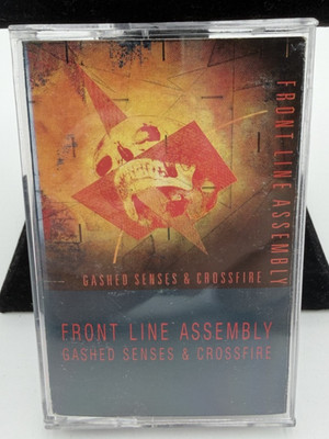 Front Line Assembly Gashed Senses & Crossfire Cassette Tape Wax Trax Industrial 