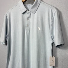NWT AndersonOrd Medium Men's Golf Polo Shirt Blue Heather Short Sleeve No Logo