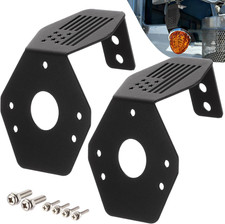 Turn Signal Stainless Steel Watermelon Light Brackets Pre-Drilled Mounting Plate