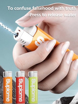 3 6 12 Stck. Mini Feuerzeug geformte Wasserpistole lustiger Streich Spielzeug Squirt Gun Gag Geschenk