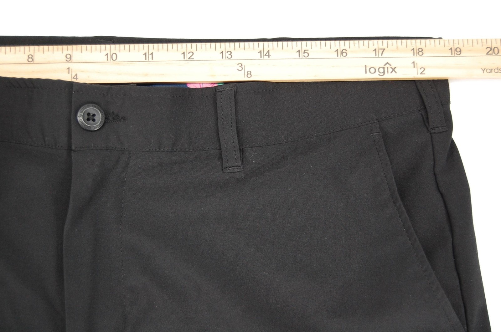 Birdie Bound Pants Mens 36x30 Black Golf Dress Stretch Polyester Chino