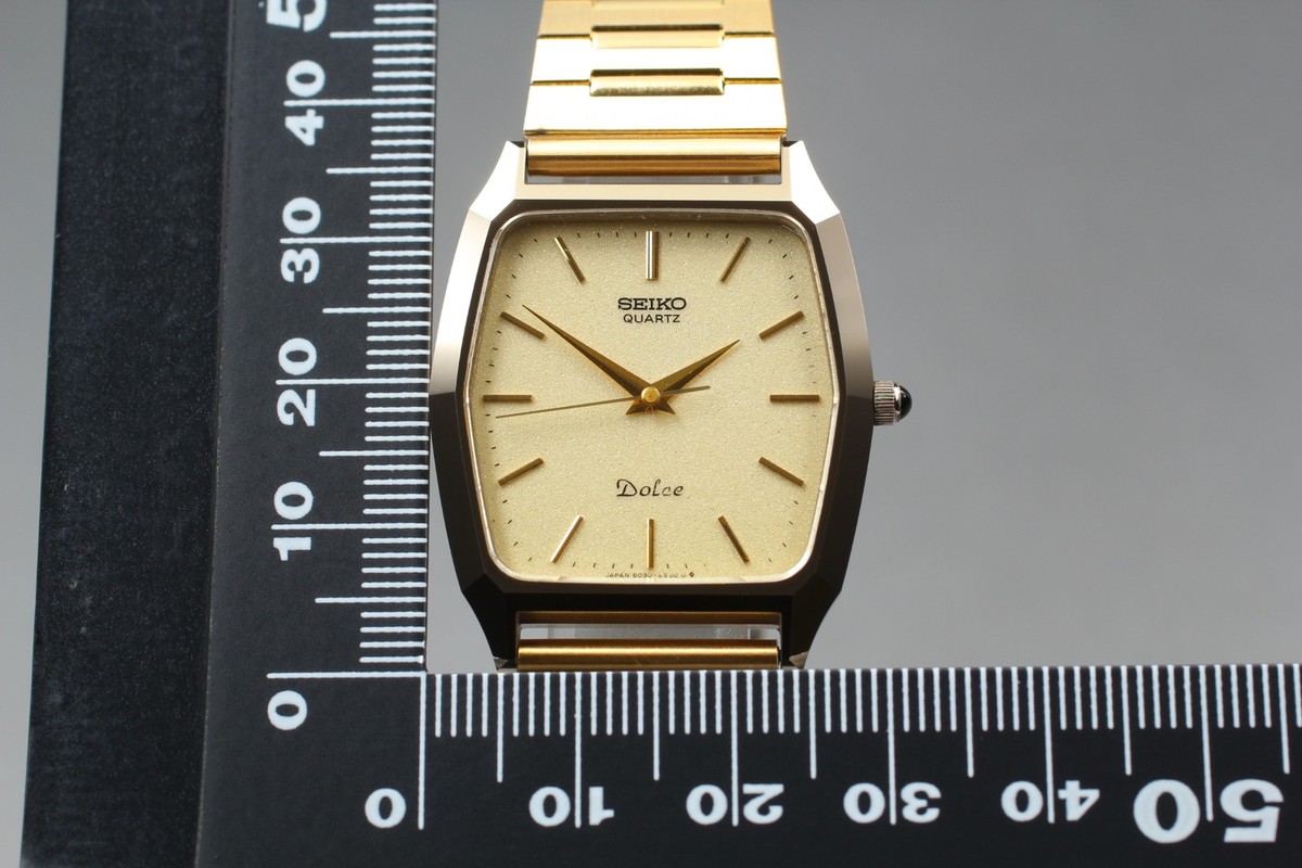 Vintage 1982 N MINT Seiko Dolce 6030-5480 Tungsten Tank Quartz