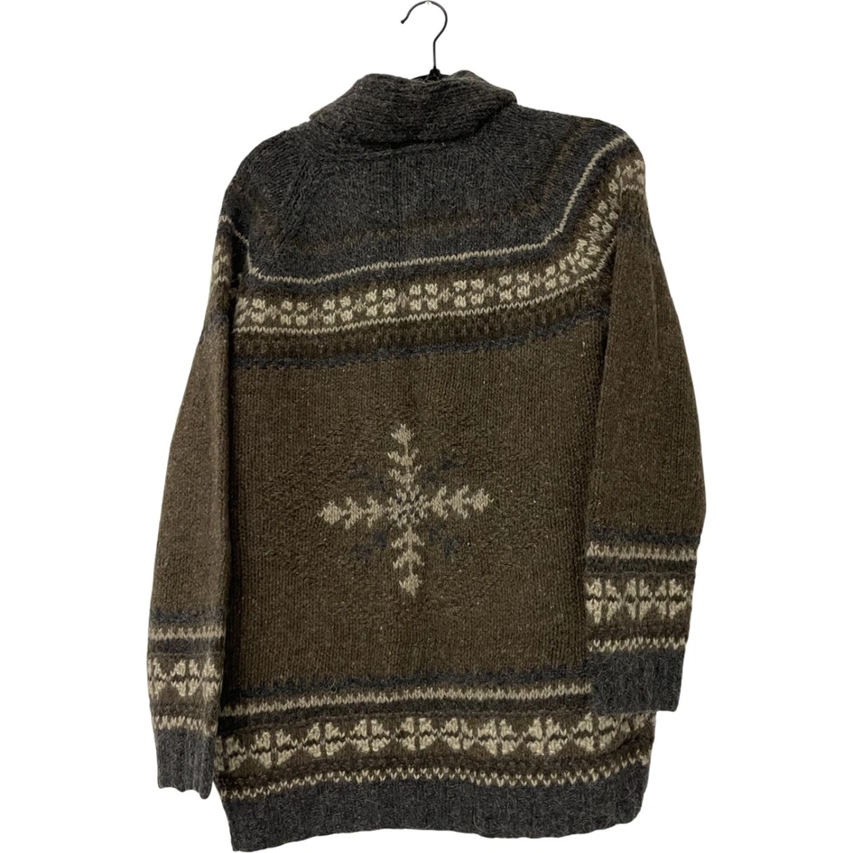 Suéter Eddie Bauer Mujer XS Marrón Nanaimo Tejido a Mano Cárdigan Lana Mohair De Colección Foto 2 de 4