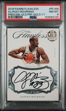 2016 Panini Flawless Premium Ink #PI-AM Alonzo Mourning Gold Proof Auto 1/1 PSA