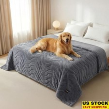 Waterproof Dog Blanket Leak-Proof Pet Throw Soft Cozy Machine Washable Durable