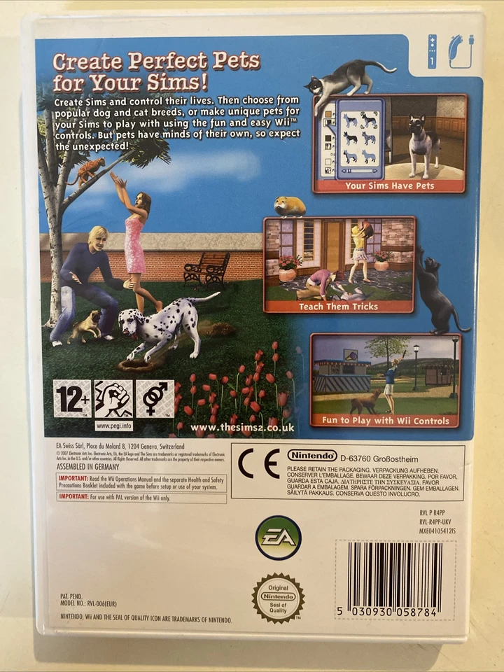 The Sims 2 Pets Nintendo Wii Complete Manual PAL Role Playing Simulation 2007 - Image 4 of 4