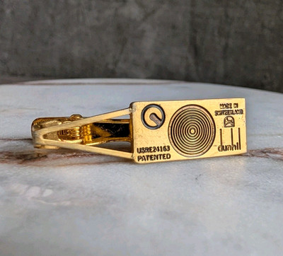 Vintage Dunhill Gold-Plated ''Rollagas'' Inspired Tie Bar Clip