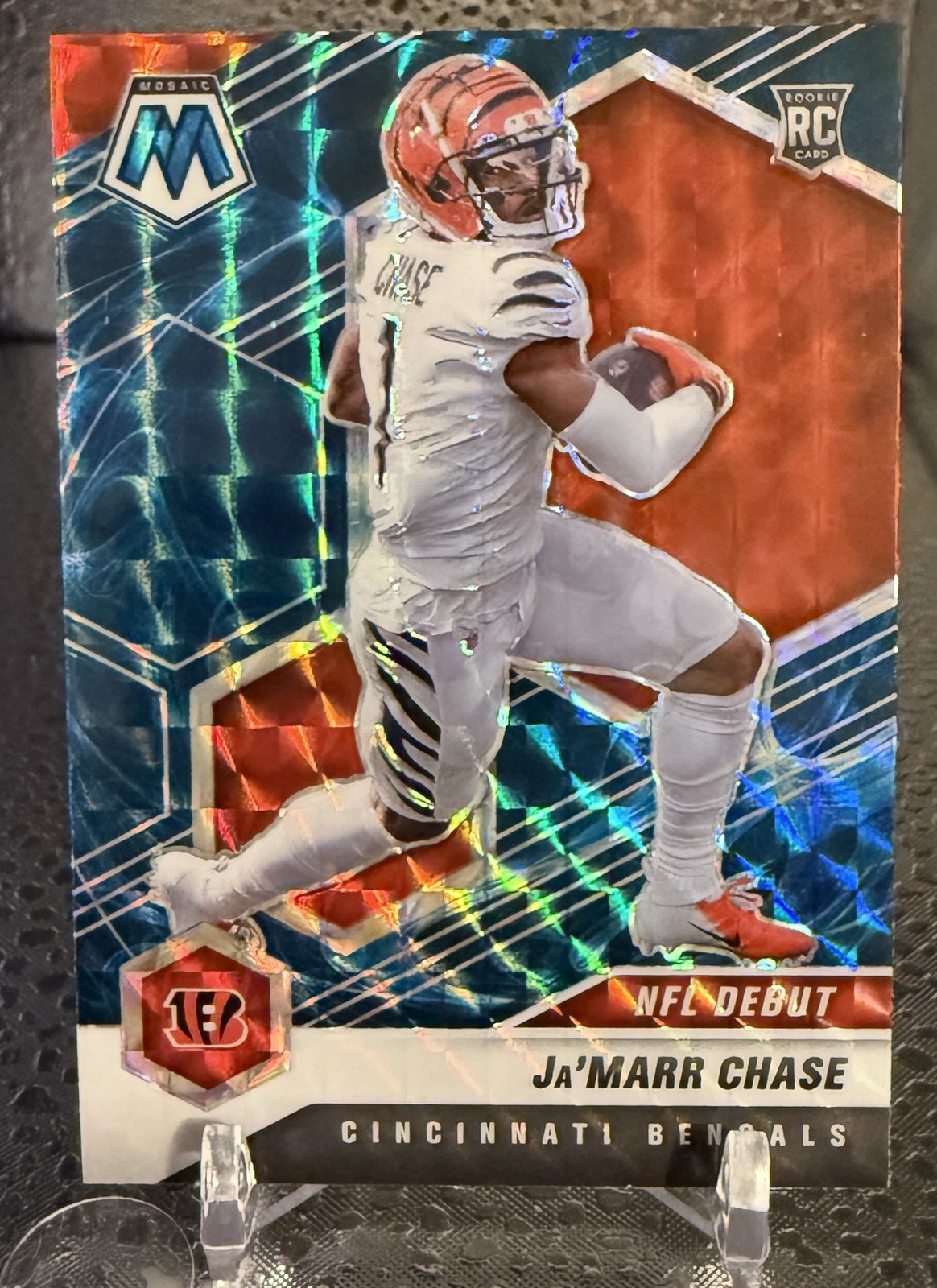 2021 Mosaic Football NFL Debut Ja’Marr Chase RC Genesis Bengals