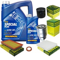 MANN-FILTER Inspektionspaket Mannol 6L Special Plus 10W-30 FüR Nissan Primera