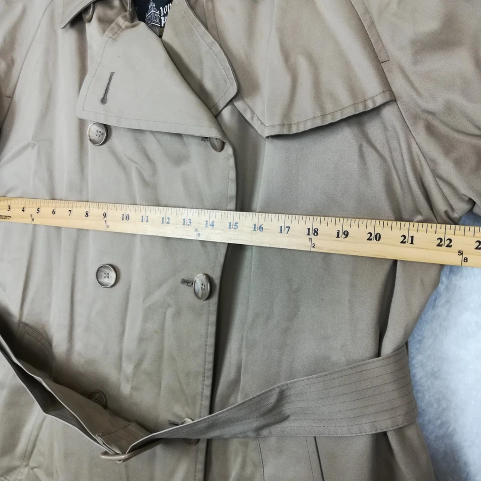 London Fog Womens Trench Coat Long Beige Double Breasted Lined Plus 20W - Image 4 of 4