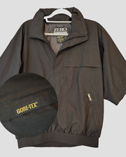 Zero Restriction Gore  Tex Tour Lite Golf Windbreaker Mens M Black Short Sleeve