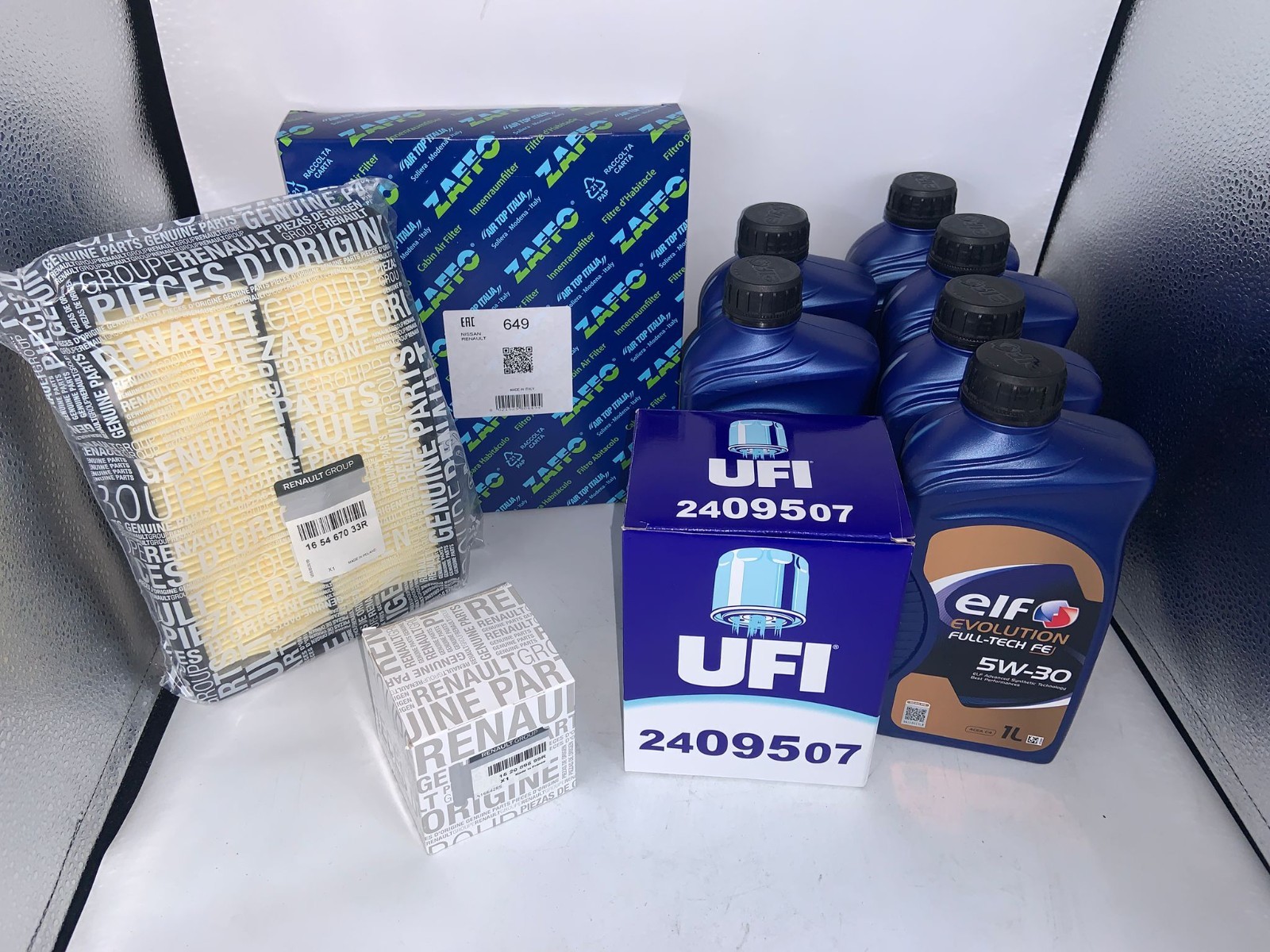 KIT TAGLIANDO ORIGINALE RENAULT KADJAR 1.5 DCI 6 LITRI OLIO ELF FE...