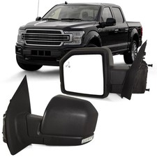 Left Driver Door Mirror with Power Glass,Heated, Puddle Left, 11 Pins