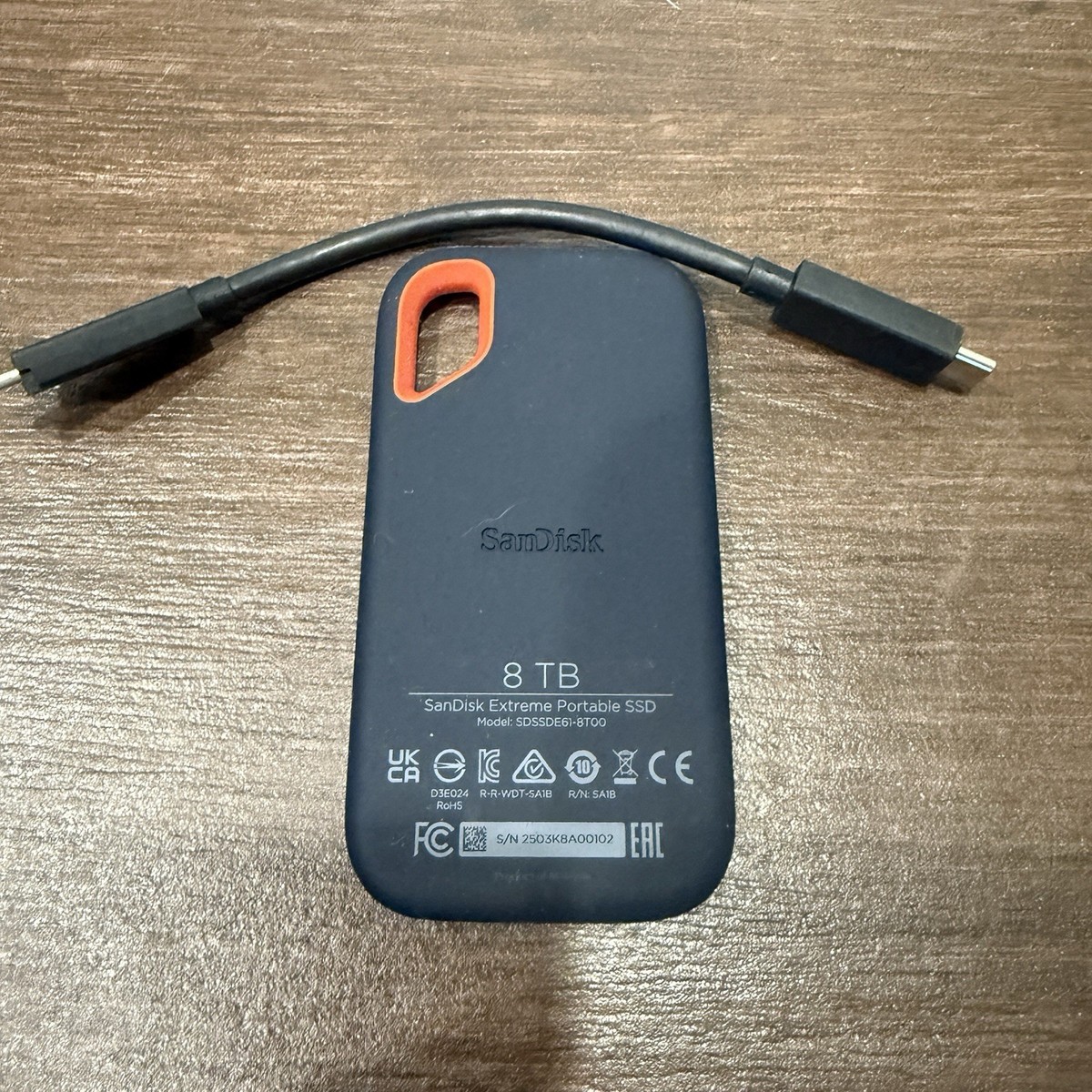 SanDisk 8TB USB-C USB External Extreme Portable SSD SDSSDE61-8T00