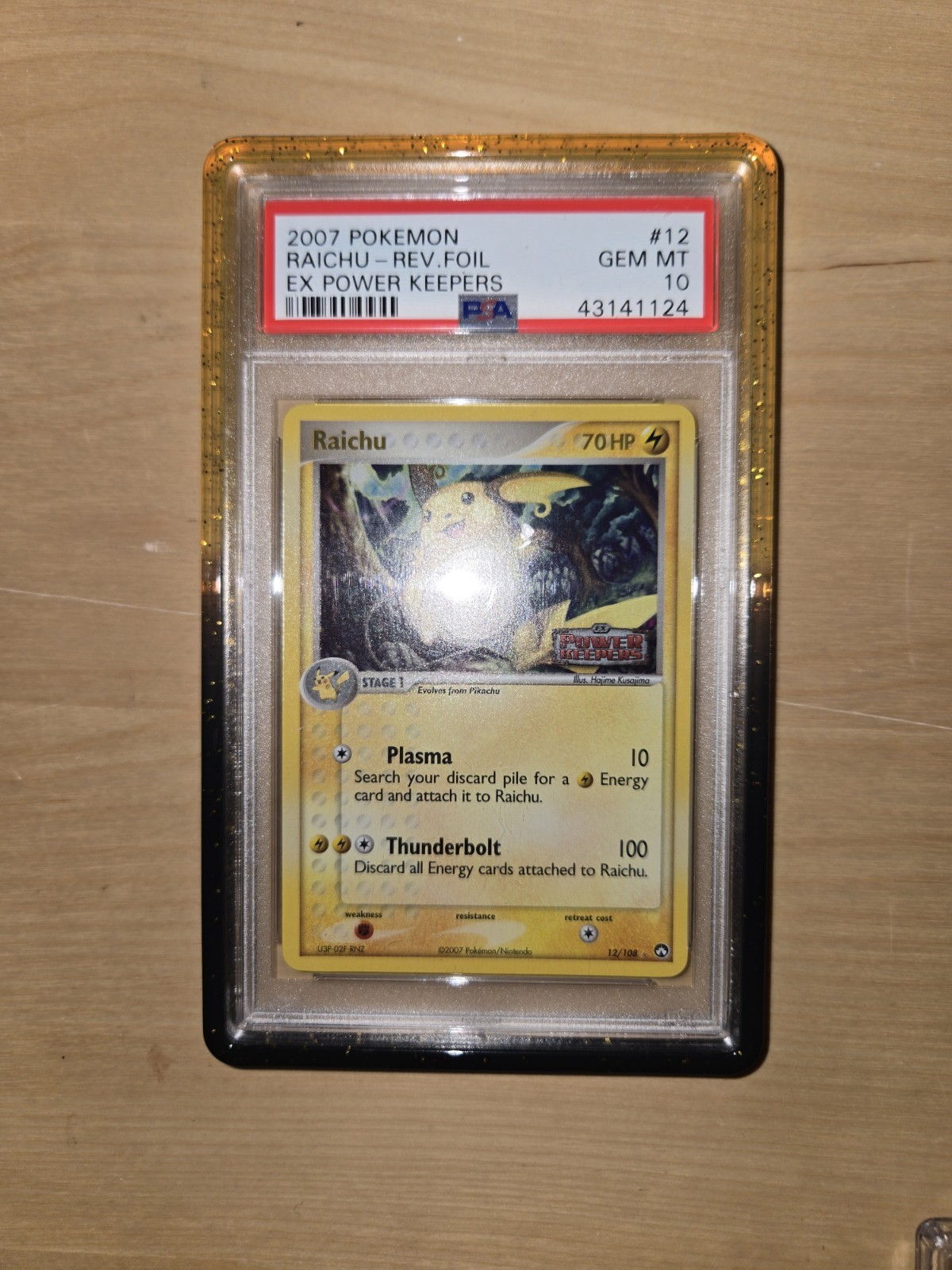 PSA 10 GEM MINT Raichu EX Power Keepers 12/108 Reverse Holo STAMPED Pokémon Card