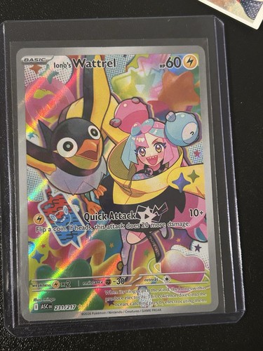Pokémon TCG Iono's Wattrel 231/217 Full Art Holo see desc